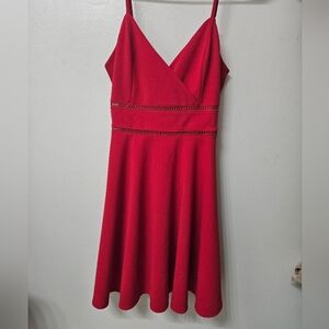 Red short dress